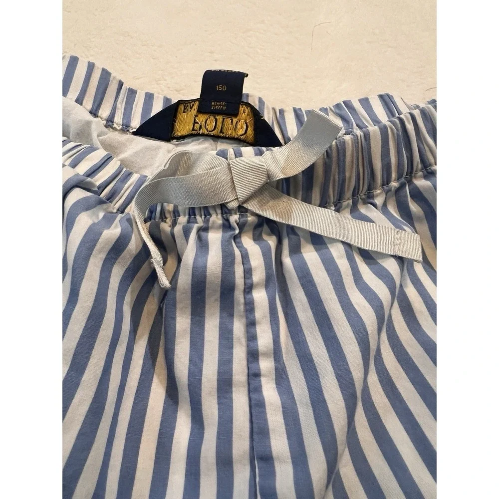 Ralph Lauren Kids Girls Striped Blue White Shorts 14 Summer 4th Of July